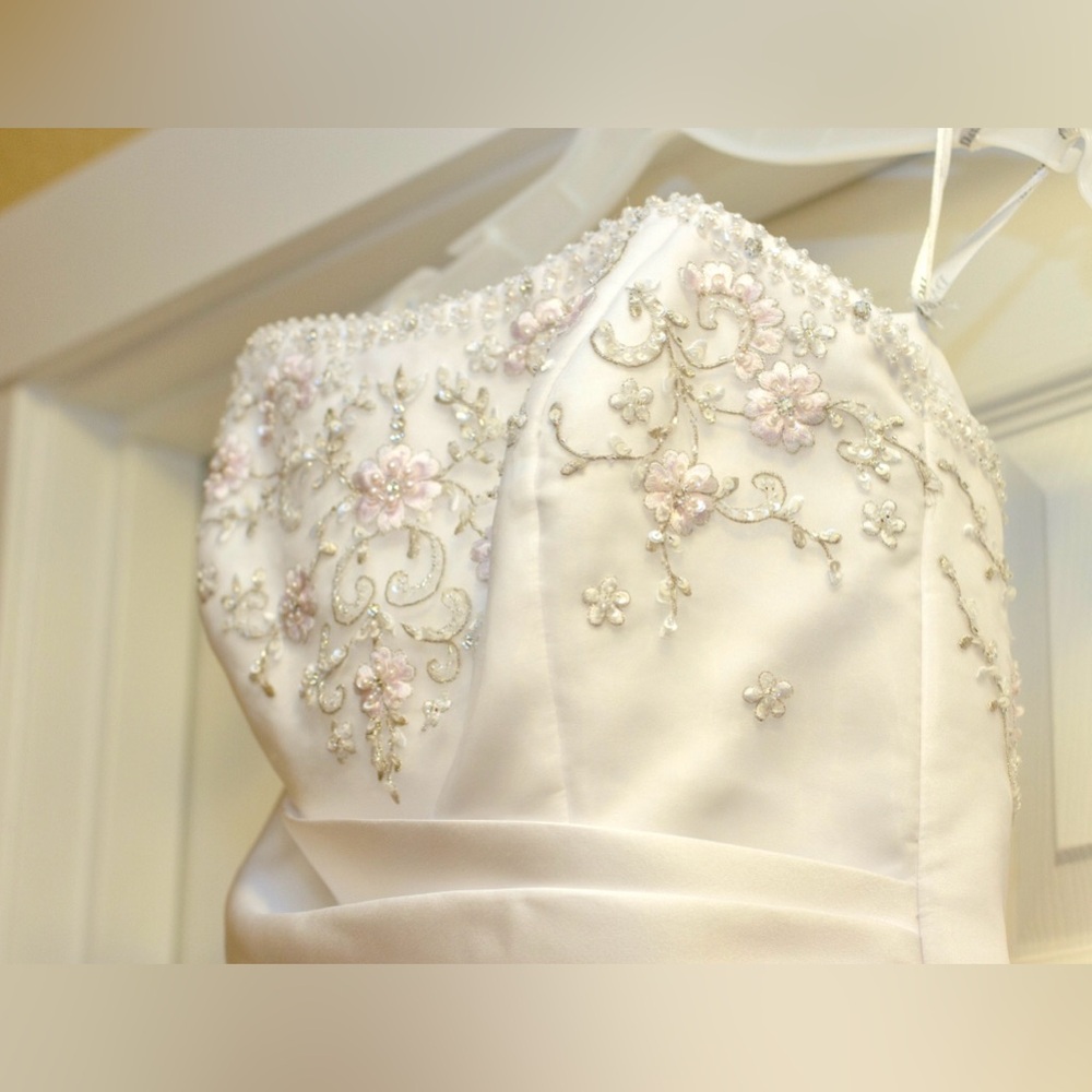 (BUNDLE!) 😍🔥 Wedding Dress, Underskirt, Veil and Bridal Gloves 🥹✨ - Picture 6 of 12